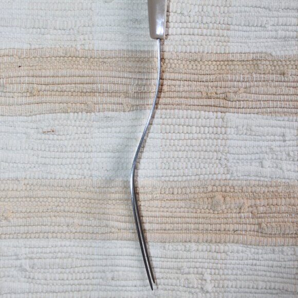 VTG FLINT ARROWHEAD STAINLESS 2 TINE MEAT FORK WHEAT HARVEST HANDLE 12" USA - Picture 12 of 12